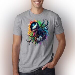 Action Hero Battle Scene Graphic T-Shirt for Men – Colorful Art Print Tee